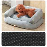 Lit pour chien et chat en mousse à mémoire de forme douce et résistante aux morsures, avec housse amovible, taille XL, coloré, pour un sommeil profond et apaisant