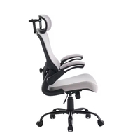 Nouvelle arrivée, chaise de bureau ergonomique JR RACING, tissu en maille grise, appui-tête 3D, design moderne, dossier haut, chaise de bureau réglable en hauteur