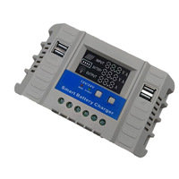 Contrôleur solaire photovoltaïque 12V/24V 10A-50A PWM avec affichage numérique et éclairage nocturne, pour la production d'énergie solaire et la charge solaire