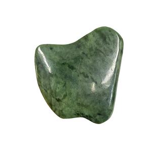 Gua sha-rascador de Jade <span class=keywords><strong>verde</strong></span> claro para la piel Facial, herramientas de Jade de nefrita Real, rascador anticelulítico - Product Image 3