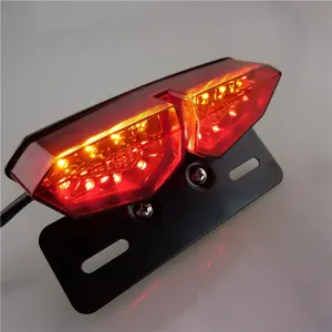 Luz trasera LED para motocicleta eléctrica, 18 diodos Led con soporte de Metal, intermitentes de conducción de freno 3 en 1, para ATV