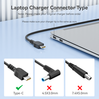Chargeur USBC 65W pour Dell Lenovo HP Acer Asus Samsung Tablet 65W Type C Chargeur pour ordinateur portable Certification CE FCC ROHS Qualité supérieure