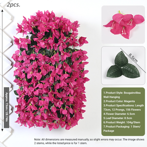 Guirlande murale décorative en plastique souple à double <span class=keywords><strong>fleur</strong></span> de trompette simulée pour mariage, nouvel an, Halloween - Product Image 6