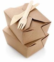 Wholesale Custom Disposable Eco-Friendly Kraft Paper Boxes Glossy Lamination Flexographic for Restaurant Takeaway Food Packaging