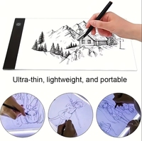 Tablette lumineuse LED intelligente pour dessin, tablette graphique numérique, boîte à lumière USB, planche électronique pour art graphique, peinture, écriture A4