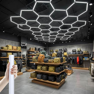 Portable LED Hexagone Lumière pour Garages Plafond Nid D'abeille Éclairage AC Alimentation En Gros De Guangdong pour Les Magasins Automobiles - Product Image 2