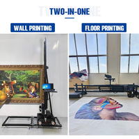 Impresora de Inyección de Tinta Vertical para Paredes y Pisos Dos en Uno, Nueva, Ligera, Impresión de Murales, Tinta UV, Diseño de Oficina y Habitaciones, 3D 5D