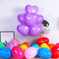 Ensemble de ballons en latex brillant épaissi en forme de cœur pour les mariages, les anniversaires, la Saint-Valentin - Décoration romantique pour déclarations d'amour