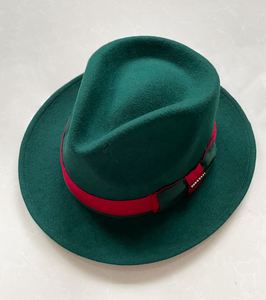 Sombrero Fedora de Lana Unisex X1258B, Estilo con Impresión Digital, Forma Cóncava Moderna para Adultos, Sombrero de Fieltro para las Cuatro Estaciones - Product Image 1