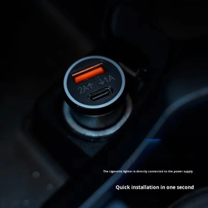 Mini Hai Cổng 20W Nhanh Chóng Sạc Loại C Thuốc Lá Nhẹ Hơn Xe Sạc 2in 1 Thông Minh Chống Mất Định Vị Tracker - Product Image 4