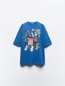 Camiseta Mango Girl Power Collage para mujer, de algodón, con estampado gráfico, estilo feminista, cuello redondo, manga corta, corte regular - Product Image 1