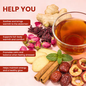 Bolsitas <span class=keywords><strong>de</strong></span> Té <span class=keywords><strong>de</strong></span> Hierbas OEM con Pétalos <span class=keywords><strong>de</strong></span> Hibisco, <span class=keywords><strong>Jengibre</strong></span>, Rosa, Dátiles Rojos <span class=keywords><strong>y</strong></span> <span class=keywords><strong>Canela</strong></span> para el Apoyo Menstrual <span class=keywords><strong>y</strong></span> del SPM en Mujeres - Product Image 3