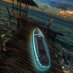 Planche à pagaie gonflable en PVC <span class=keywords><strong>avec</strong></span> lumière LED et pompe pour la navigation nocturne, longboard - Product Image 1