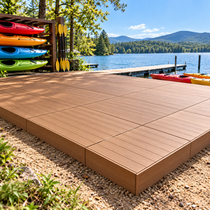 Plataforma Modular para Piscina de WPC de 1x1m, Estructura de Acero Galvanizado, Ajustable, Impermeable, para Exteriores, OEM/ODM Disponible - Product Image 6