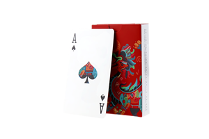 ไพ่เกมดีไซน์คลาสสิก 54 ใบ รุ่นดีลักซ์ คุณภาพสูง ผลิตจากกระดาษสามชั้นแกนดำ พร้อมโลโก้สั่งทำ ทนทาน ด้านหน้าแบบคลาสสิก - Product Image 6