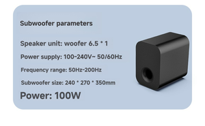 <span class=keywords><strong>Kit</strong></span> de barre de son <span class=keywords><strong>TV</strong></span> 3D surround haute puissance avec caisson de basses externe, prise en charge USB AUX Coaxial pour salon, fête HH019kw-k - Product Image 6