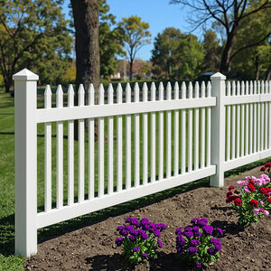 แผงรั้วกลางแจ้งรั้วพีวีซีรั้วพลาสติกสีขาวรั้วความเป็นส่วนตัวไวนิลแผงรั้วพีวีซีและเสา - Product Image 2