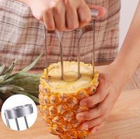 Éplucheur et trancheur d'ananas manuel en acier inoxydable, durable, avec extracteur de pulpe, compatible lave-vaisselle, outils pour fruits et légumes