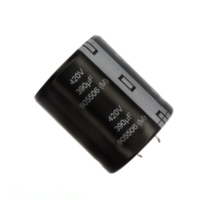 Condensateur original CAP ALUM 390UF 20% 420V SNAP TH EET-UQ2S391KA à montage traversant 390 uF - Product Image 1