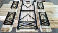 Ensemble table et banc pliants en bois de pin commercial pour pique-nique, fête et location événementielle, taille personnalisable