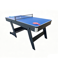 Table de billard multi-jeux 3 en 1 de 6 pieds, pieds pliables avec roulettes, table de billard pour les loisirs sportifs à domicile
