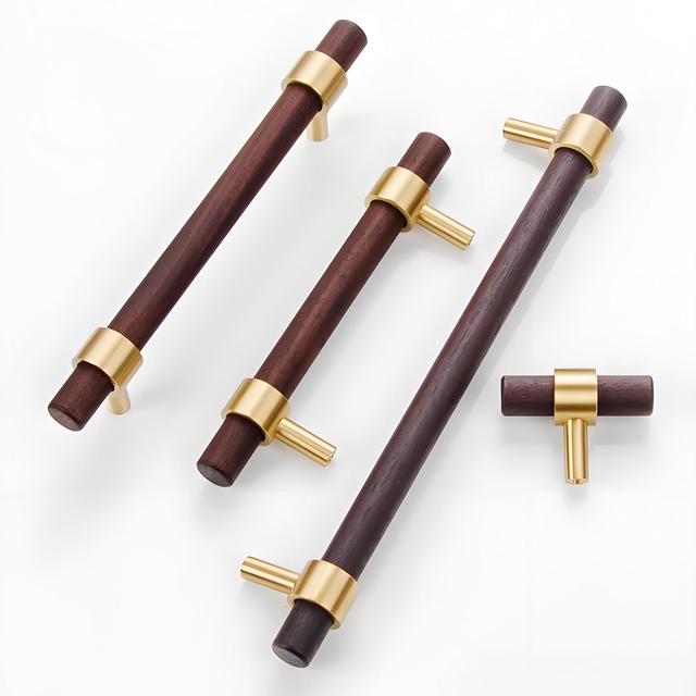 Best Price Modern Minimalist European Style Wooden Cabinet Handles and Knobs for Furniture Light Luxury