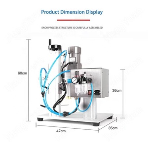 Botella de escritorio semiautomática y sellado de tapas Máquina taponadora de botellas de champú con sujeción de cuatro ruedas - Product Image 4