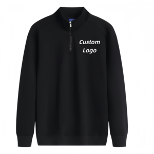 YACHEN Felpa da <span class=keywords><strong>Uomo</strong></span> di Alta Qualità 100% <span class=keywords><strong>Cotone</strong></span> con Collo Alto e Zip 1/4, Pullover Tinta Unita - Product Image 2
