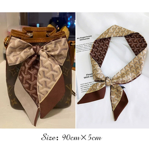 Phụ Nữ Xử Lý Khăn Quàng Cổ Túi Khăn Quàng Cổ Hẹp Thương Hiệu 100% Dâu Khăn Lụa Ribbon Phụ Nữ <span class=keywords><strong>Streamer</strong></span> - Product Image 5
