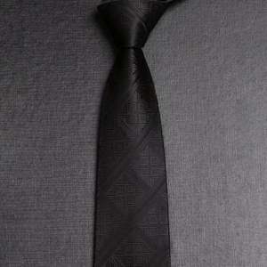 Wholesale Luxury Mens Hand Made Custom Logo Polyester Silk Solid Pattern Business Neckties 55-60 Inches for Men - Product Image 6