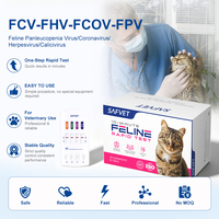 Kit de test combiné haute précision FPV/FCoV/GIA Ag pour la détection rapide des maladies digestives chez les chats, fiable à 98,9%+, certifié CE ISO