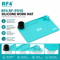 Tapis de réparation en silicone résistant aux hautes températures RF4 RF-PO15 450*280mm avec boîte de rangement pour la maintenance des téléphones mobiles