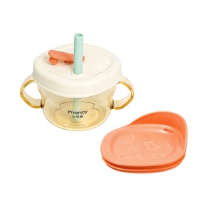 Ecológico superventas tazas de entrenamiento <span class=keywords><strong>para</strong></span> bebés pequeños <span class=keywords><strong>vasos</strong></span> de plástico niños taza personalizada con pajita - Product Image 6