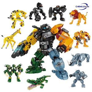 Xây Dựng Khối Cậu Bé Giáo Dục Lắp Ráp Đồ Chơi Mô Hình 5-Trong-1 Động Vật Cá Sấu Vua Chuyển Đổi <span class=keywords><strong>Robot</strong></span> Đồ Chơi Cho Trẻ Em - Product Image 5