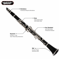 Wholesale ABS Clarinet Bb Flat 17 Keys Beginner Clarinet Kit with Reeds Case Mouthpiece Student Woodwind Instrument