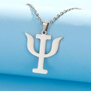 Collier Symbole PSI Myshape, Pendentif Lettre Grecque Alphabet, Symbole Psychologie Psychiatrie Médical, Bijoux en Acier Inoxydable - Product Image 4