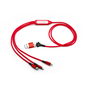 ของขวัญส่งเสริมการขายแบบ USB โคมไฟ LED 5-in-1 สายชาร์จ USB แบบถักไนลอน พร้อมโลโก้สั่งทำได้ ได้รับการรับรองมาตรฐาน CE ROHS - Product Image 3