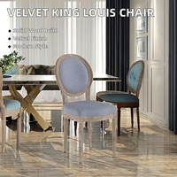 Chaise de salle à manger rembourrée en velours moderne pour bureau à domicile et accent en bois pour réception de mariage Meubles en chêne pour bar à domicile