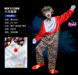 Karneval Halloween Party Cosplay Kostüm Clownanzug Kleidung Herren ausgefallenes Clownkostüm Erwachsene