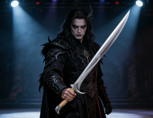 Épée et bouclier Star <span class=keywords><strong>Sword</strong></span> de 39 pouces, accessoire de cosplay fantastique, accessoire de scène, fête d'Halloween, tournage de film, performance, affichage, épée de jouet réaliste et sûre - Product Image 1