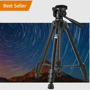 BENRO Kamera DSLR Aluminium Ringan T691, Tripod Kamera Video Tripod Berdiri Tinggi