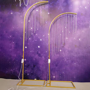 Arco de Metal de Lujo LANJO para Decoración de Pasillos de Boda, Soporte de Luz LED con Forma de Árbol, Fondo con Camino Iluminado - Product Image 6