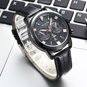 Reloj de pulsera de cuarzo para hombre, cronógrafo con esfera negra, calendario, cronógrafo, informal, nuevo diseño, 42mm, 2022 - Product Image 5