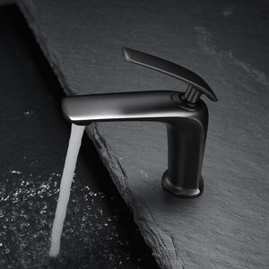 Grifo monomando para lavabo en color bronce, con válvula de cerámica, de un solo orificio, para montaje en encimera de baño. - Product Image 1