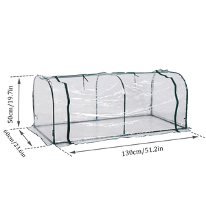 Invernadero de túnel bajo portátil transparente de PVC, económico, para jardín, con tubos de acero - Product Image 4