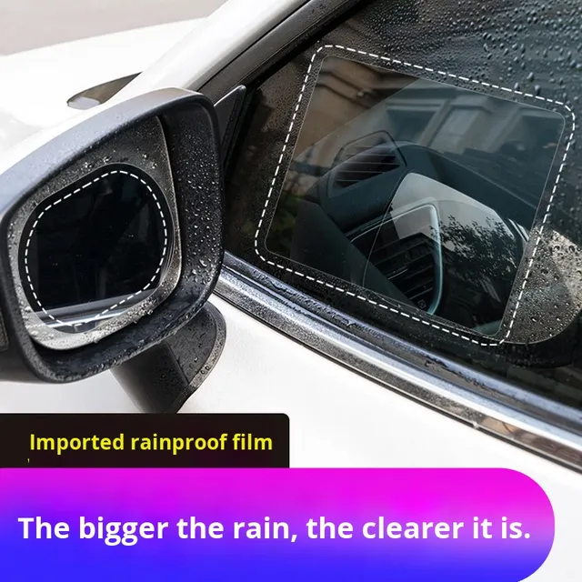 Astree Rainproof Film Rearview Mirror Water Repellent Anti Fog Hydrophobic PET Transparent Car Side Window Rain Film Sticker OEM