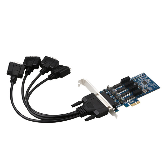 PCIe to 4 Port RS485 RS422 Expansion Card Industrial Serial Adapter with Surge Protection