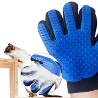 Brosse et Gant de Toilettage pour Éliminer les Poils d'Animaux pour Chiens et Chats - Matériau en Silicone de Luxe à Motif de Dessin Animé Facile à Utiliser