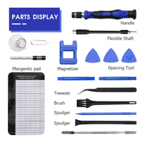 Tournevis magnétique de précision pour réparation, Kit d'outils de réparation pour ordinateur portable téléphone avec 142 embouts, 120 pièces en 1