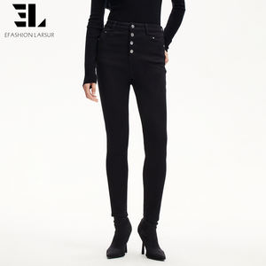 लार्सुर कस्टम कारखाना पर्यावरण के अनुकूल नरम लिओकल स्किनी जींस बह गई बूटकट स्लिम, महिलाओं के लिए डेनिम पैंट ट्रेजर - Product Image 4